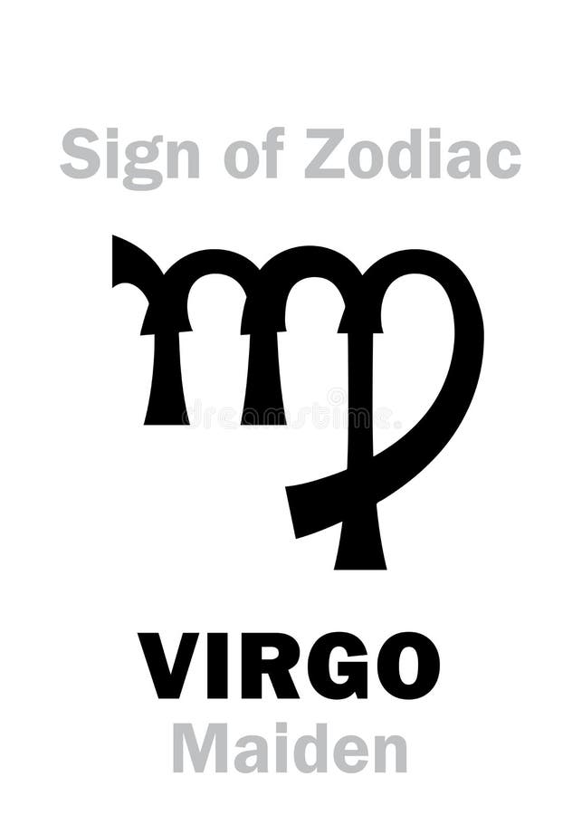 Astrologia: Sinal da VIRGEM do zodíaco ilustração stock Astrologia: Sinal da VIRGEM do zodíaco ilustração stock