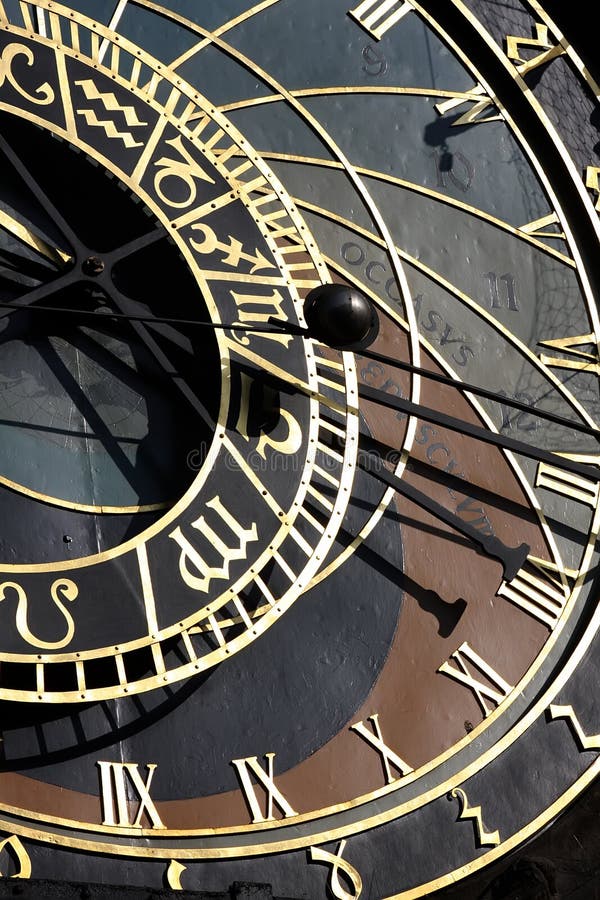Astrological clock stock image. Image of round, oslo, clock 7784241