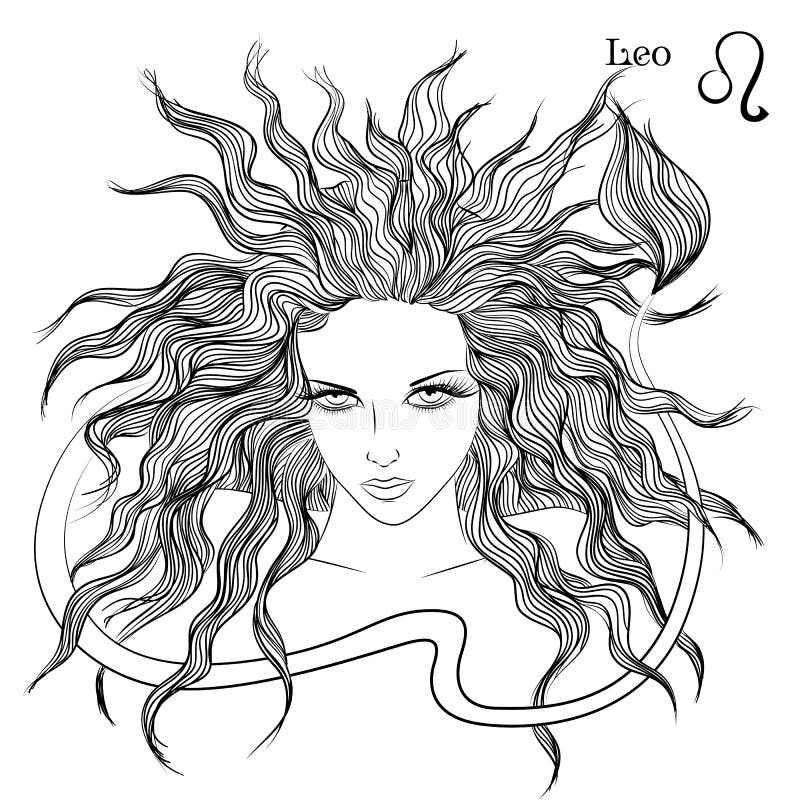 Download Astrological Sign Of Leo As A Beautiful Girl Stock Vector ...