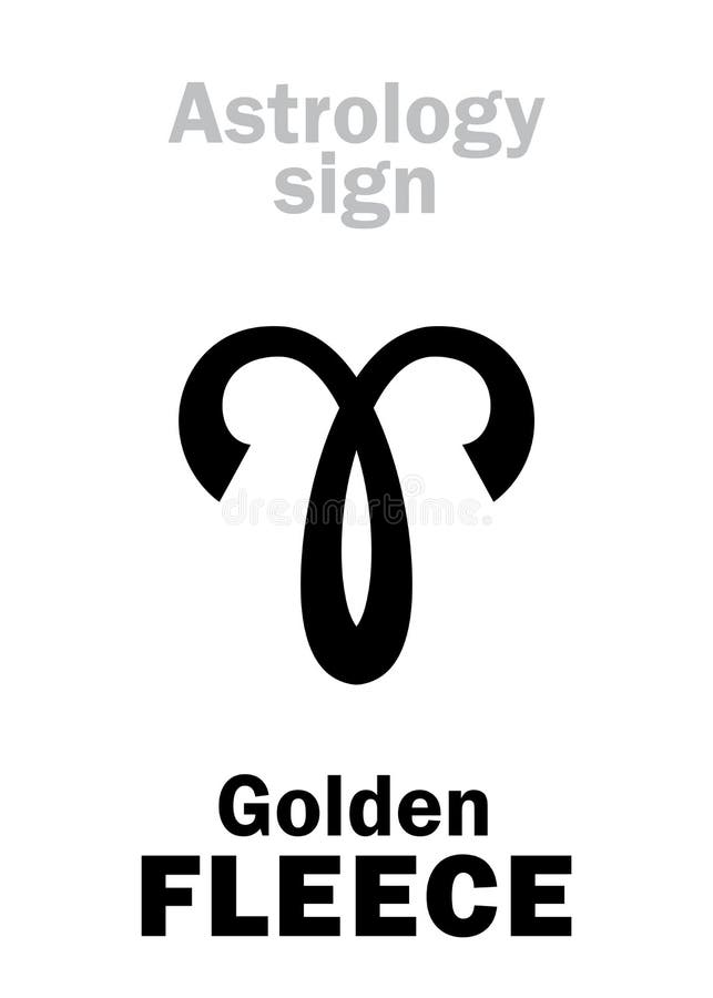 Astrologie: Gouden VACHT stock illustratie Astrologie: Gouden VACHT stock illustratie