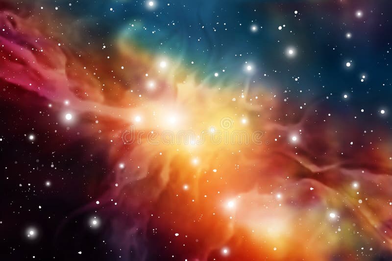 Astrologie-Mystiker-Hintergrund Weibliches Portrait gegen abstrakte Hintergründe Vektor-Digital-Illustration des Universums Vekto