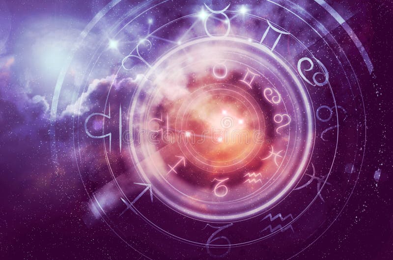Astrologiehoroskophintergrund lizenzfreie stockfotos Astrologiehoroskophintergrund lizenzfreie stockfotos