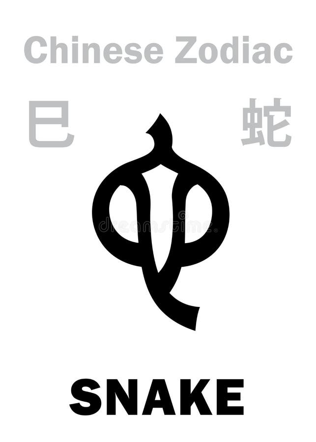 Astrology: SNAKE (sign of Chinese Zodiac) royalty free illustration Astrology: SNAKE (sign of Chinese Zodiac) royalty free illustration