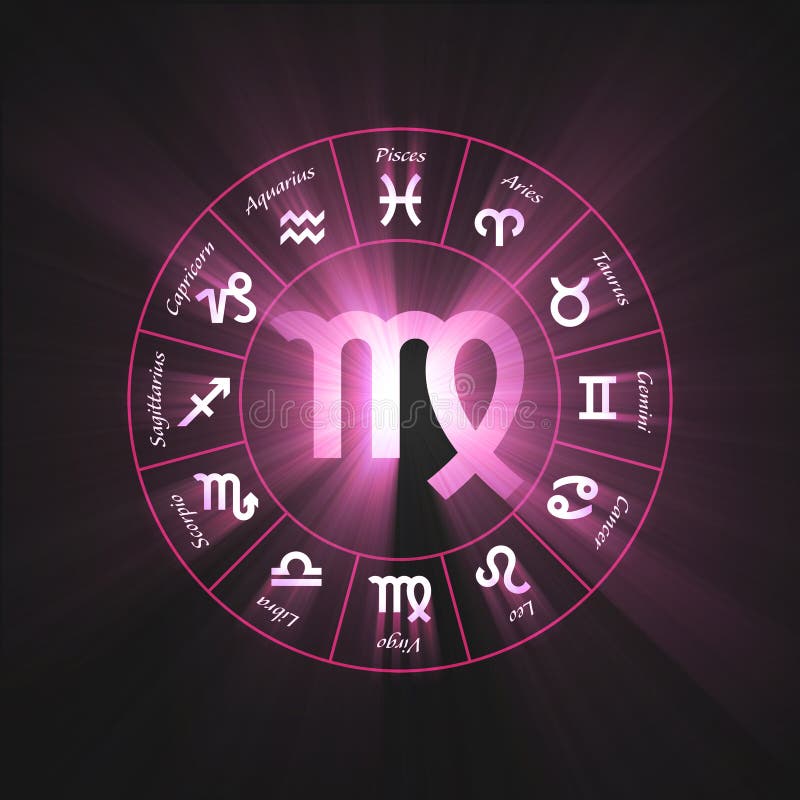 12 zodiac symbols wheel set shining blue light halo. Glowing horoscope sign. 12 zodiac symbols wheel set shining blue light halo. Glowing horoscope sign.