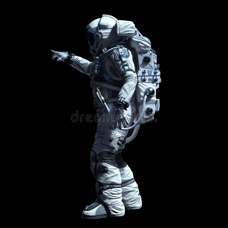 Astronaut in darkness. Mixed media stock photo Astronaut in darkness. Mixed media stock photo