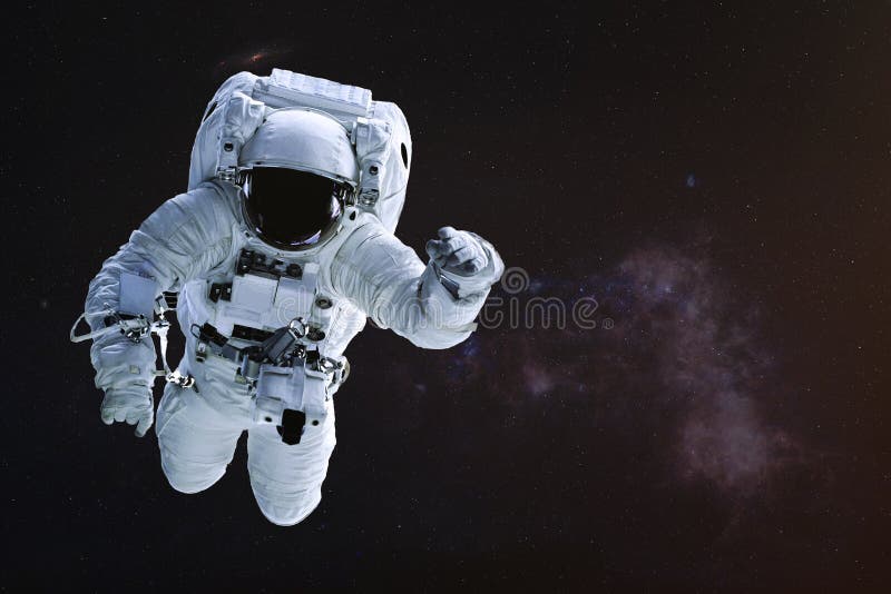 Astronaut in de alleen ruimte royalty-vrije stock fotografie Astronaut in de alleen ruimte royalty-vrije stock fotografie