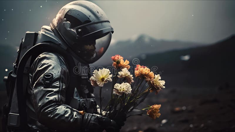Astronauți explorând o exoplanetă. colonist scifi în costum spațial merge pe suprafața altei planete. persoane în spațiu royalty free illustration