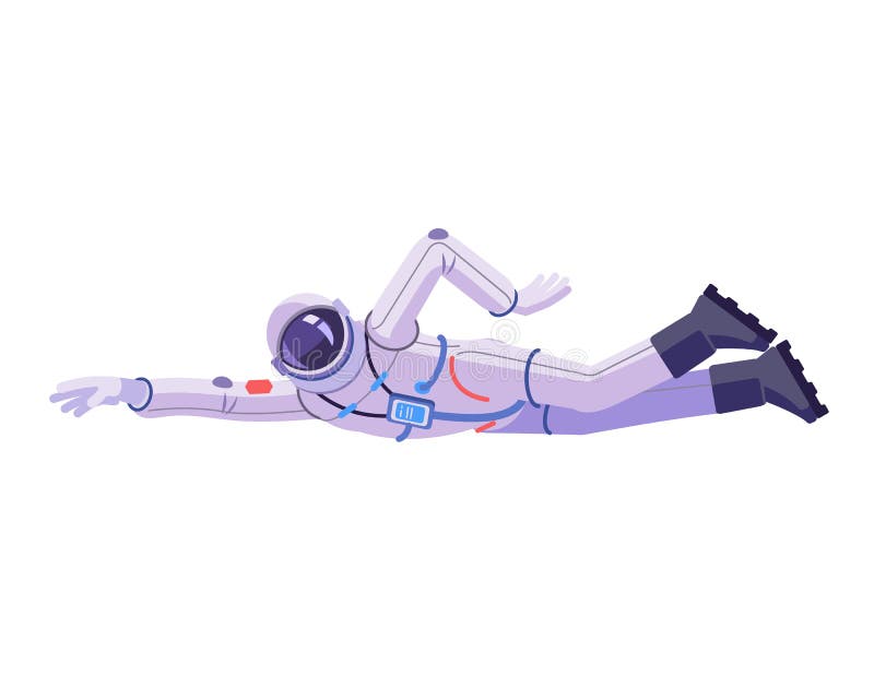 Astronaut floating in space. Set of astronaut man character vector design. Representation in various actions. Vector royalty free illustration