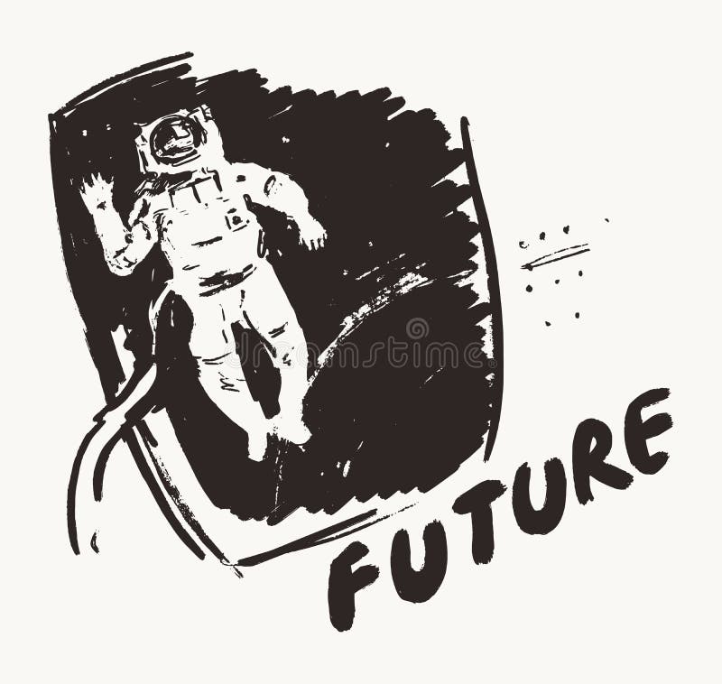 Astronaut open space future exploration a vector stock illustration