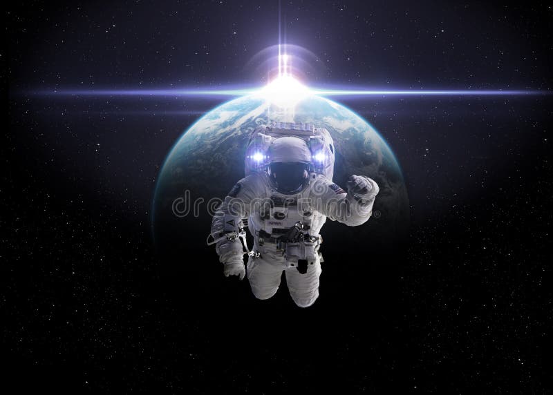 Astronaut in outer space royalty free stock image