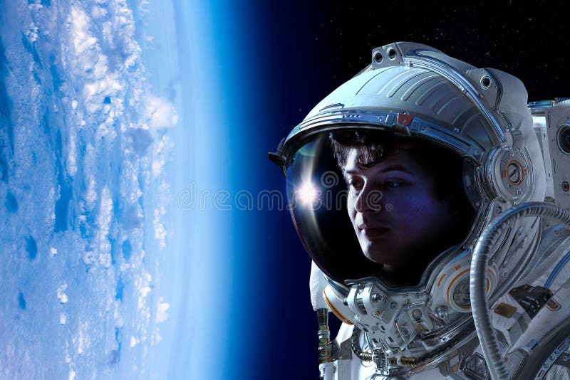 Exploring Outer Space. Mixed Media Stock Photo - Image of cosmonaut ...