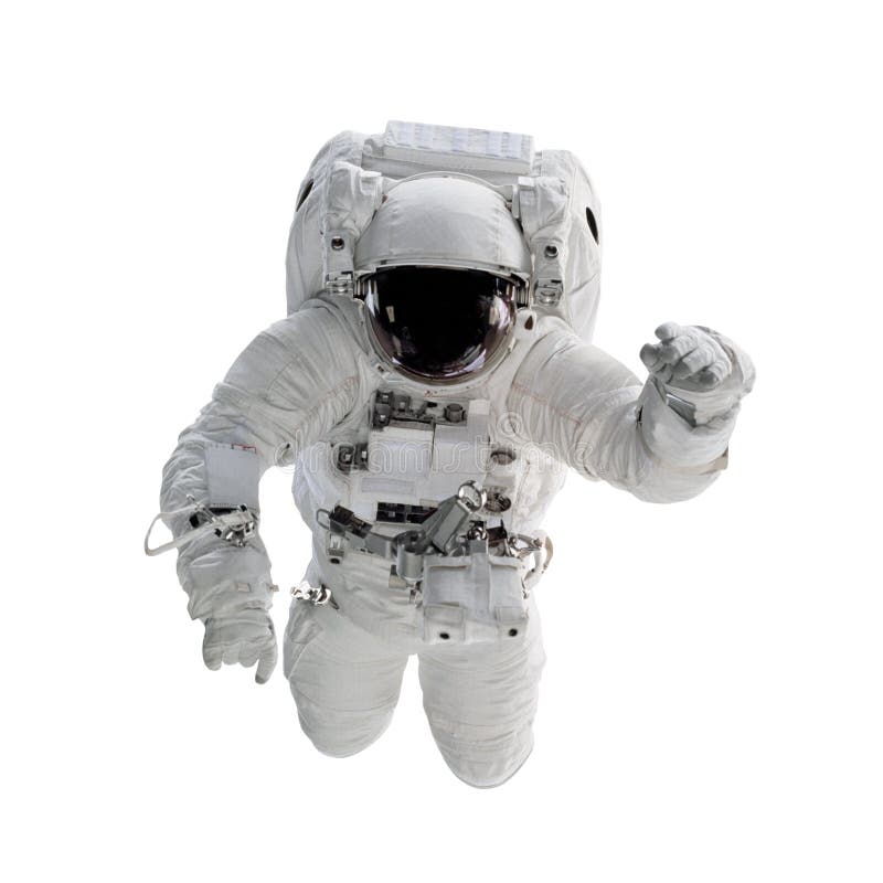 Space Suit Astronaut Isolated on White Background Stock Image - Image ...