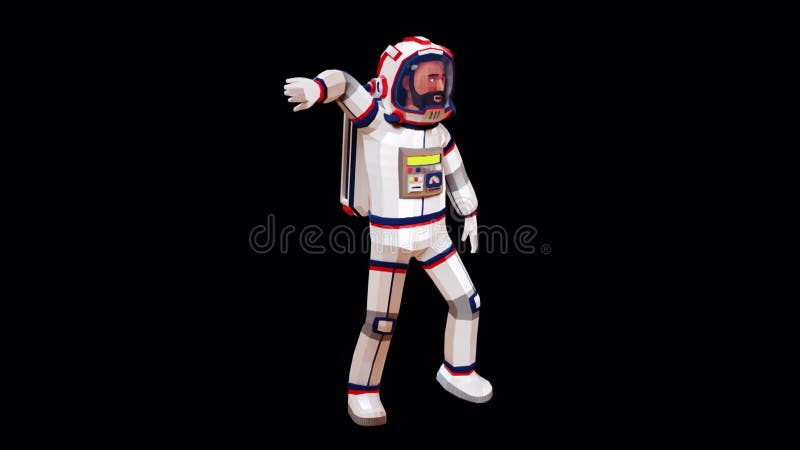 Astronautul într-un costum spațial dansează cu mișcări ondulate cu brațele lui royalty free illustration