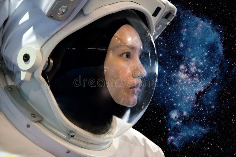 Astronaut woman royalty free stock photography