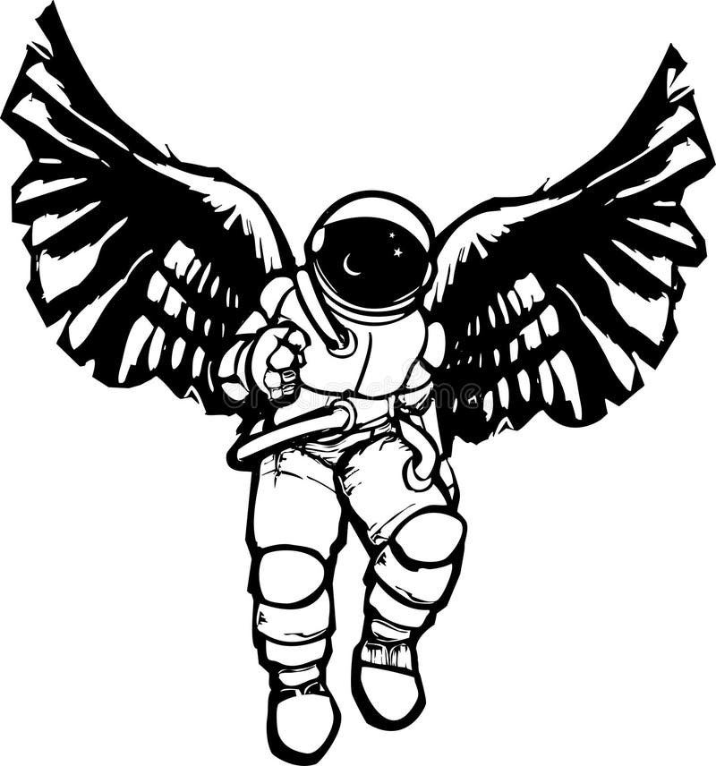 Astronauta Angel royalty illustrazione gratis Astronauta Angel royalty illustrazione gratis