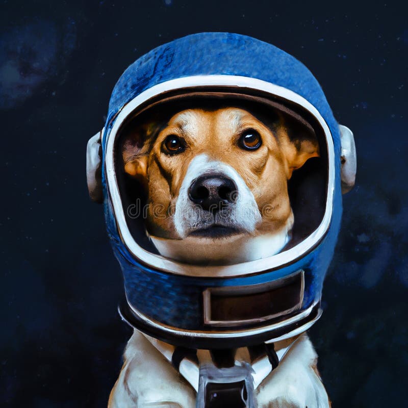 Astronauta De Perros Lindos En El Espacio Foto de archivo Imagen de