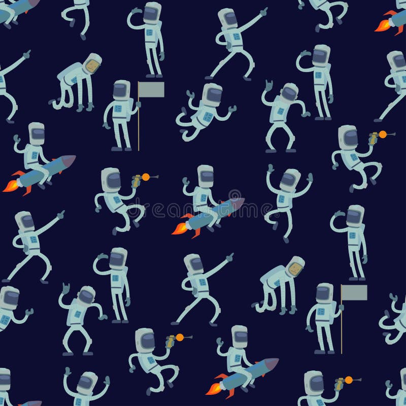 Astronauta en el carácter del vector de espacio que tiene el viajero de la fantasía del sistema de la astronáutica de la atmósfer libre illustration Astronauta en el carácter del vector de espacio que tiene el viajero de la fantasía del sistema de la astronáutica de la atmósfer libre illustration