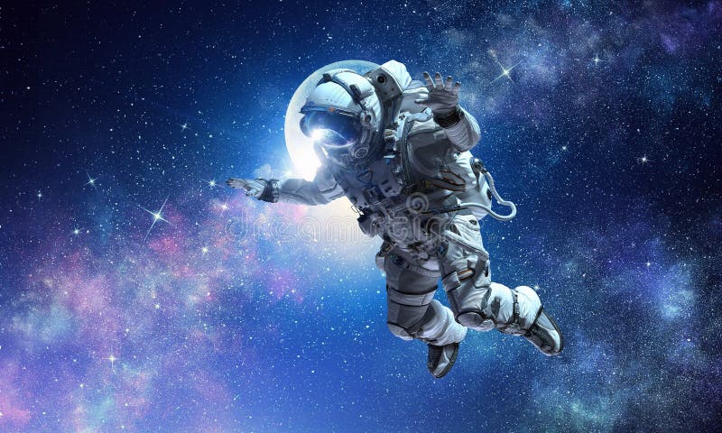 Astronauta en la misión espacial imagen de archivo Astronauta en la misión espacial imagen de archivo