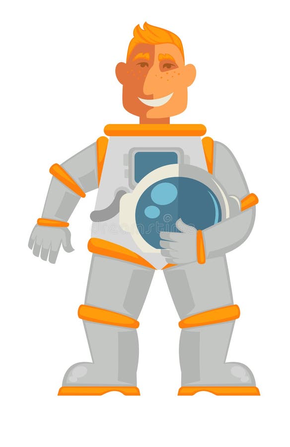 Astronauta no terno de espaço com a máscara do capacete isolada no branco ilustração royalty free Astronauta no terno de espaço com a máscara do capacete isolada no branco ilustração royalty free