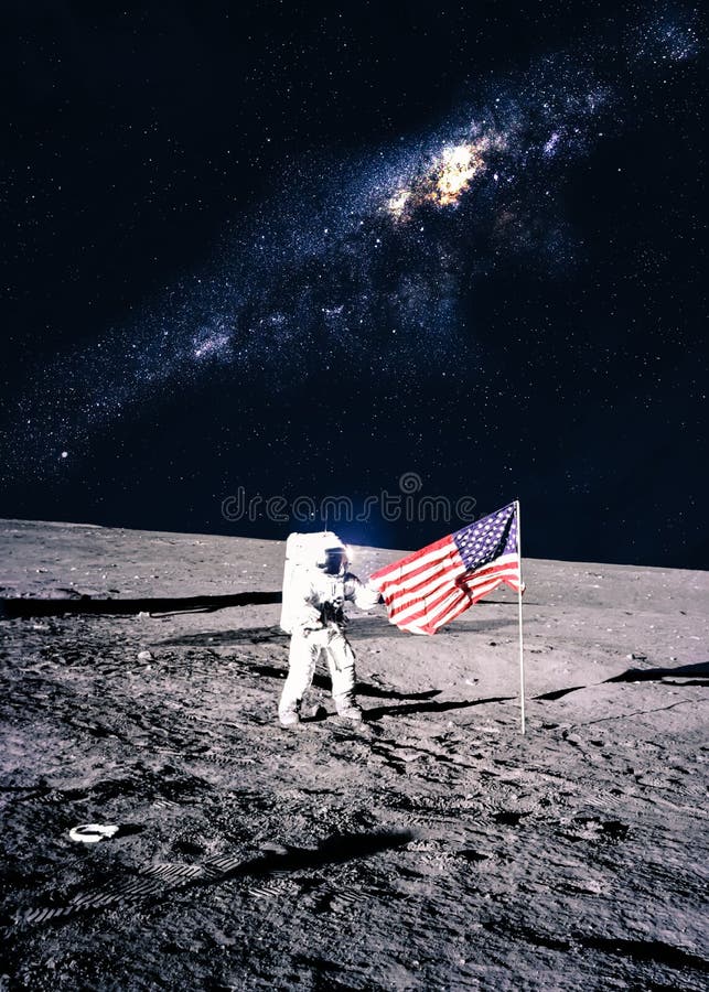 Astronaute sur la lune photographie stock Astronaute sur la lune photographie stock