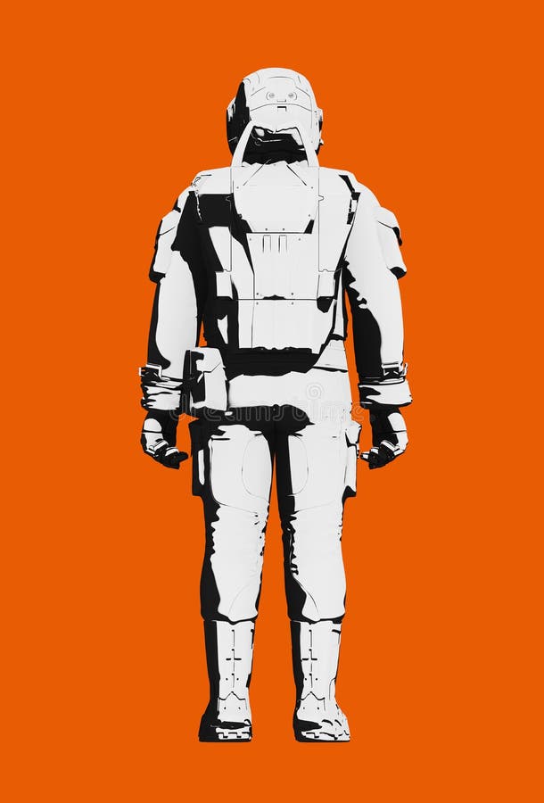Astronautenraumanzug für extravehicular Tätigkeit, hintere Ansicht vektor abbildung