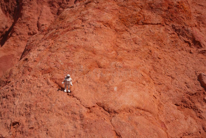 Astronautul explorează conceptul Marte royalty free stock images