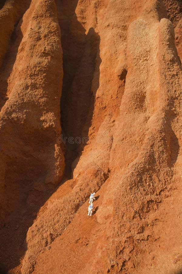 Astronautul explorează conceptul Marte royalty free stock photo
