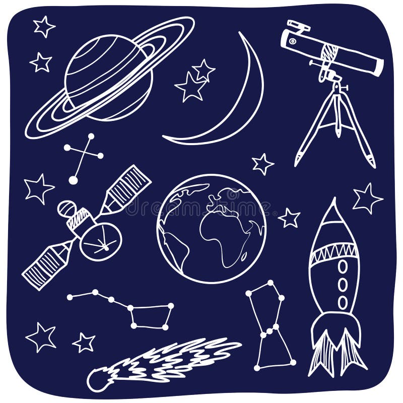 Astronomie - Platz- und Himmelsnachrichten stock abbildung Astronomie - Platz- und Himmelsnachrichten stock abbildung