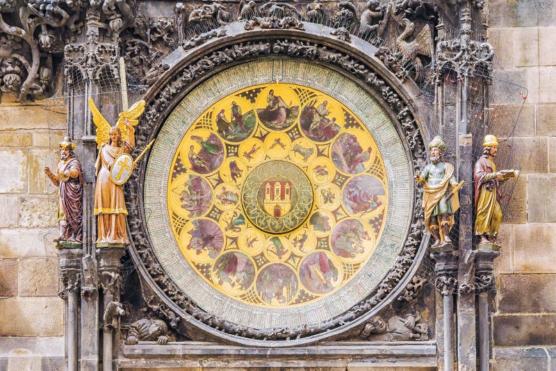 Astronomische Borduhr in Prag, Tschechische Republik stockbild Astronomische Borduhr in Prag, Tschechische Republik stockbild