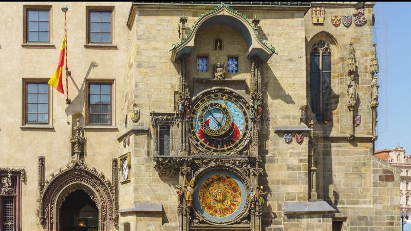 Astronomisches Uhr Prags timelapse 8k