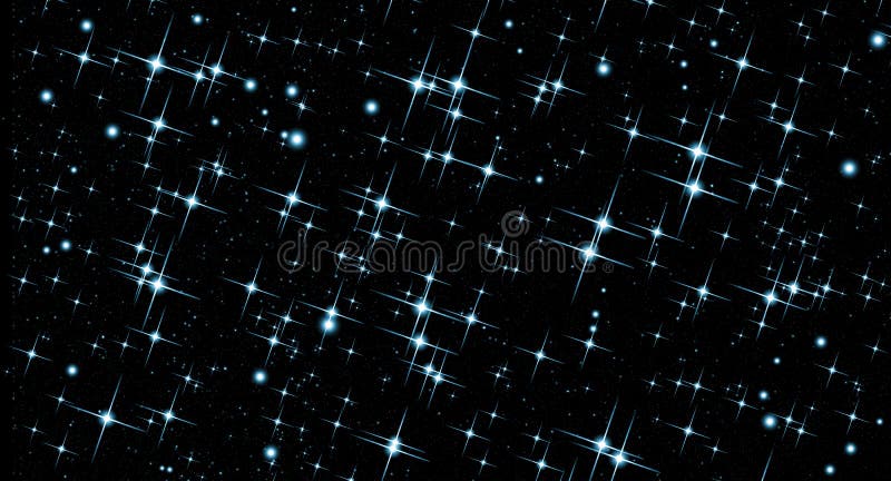 Blue Stars on a Black Background, Star Scattering, Bright, Neon, Flame,  Astronomy, Outer Space, Bright, Sparkle, Radiance Stock Illustration -  Illustration of space, galaxy: 182395209