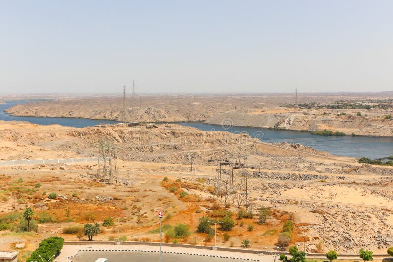 Aswan Dam In High Dam Egypt Stock Image Image of station, outside