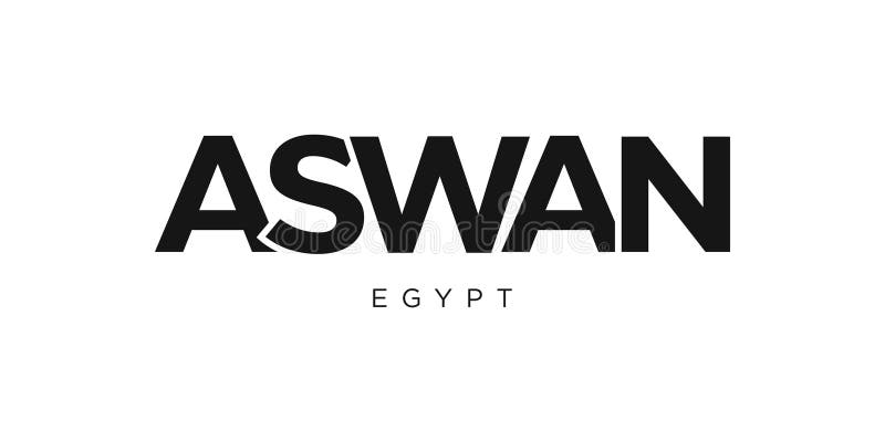 Aswan in the Egypt Emblem. the Design Features a Geometric Style