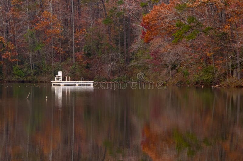 No swimming in the autumn on Asylum Lake at Paris Mountain State Park in Greenville, South Carolina. No swimming in the autumn on Asylum Lake at Paris Mountain State Park in Greenville, South Carolina.