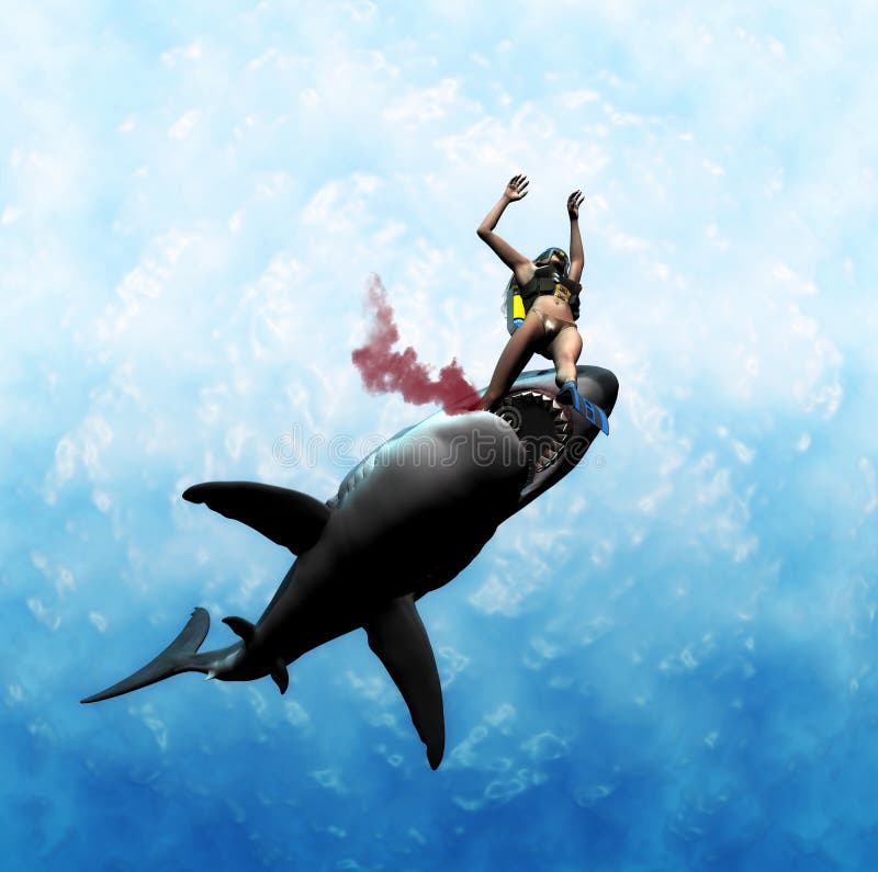 Ataque del tiburón - gran blanco - quijadas