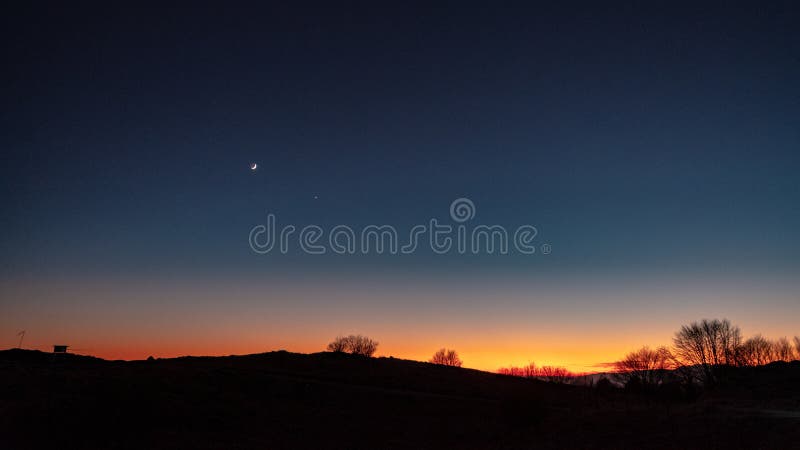 Sunset at the Cuarnan peak, Friuli-Venezia Giulia Region, in a freezing winter day. Sunset at the Cuarnan peak, Friuli-Venezia Giulia Region, in a freezing winter day