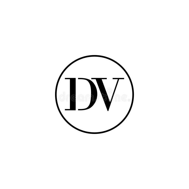 Initial Letter DV Monogram Logo Design Stock Vector - Illustration of