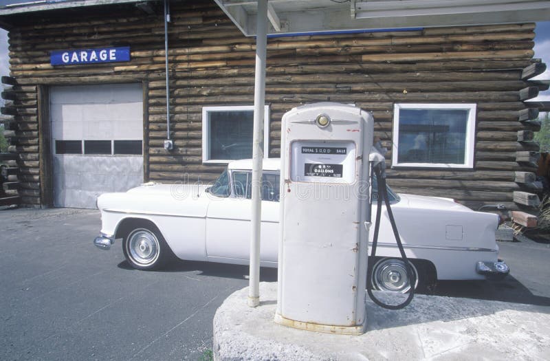 Automobile repair shop, gas station and 1954 Ford, AL. Automobile repair shop, gas station and 1954 Ford, AL