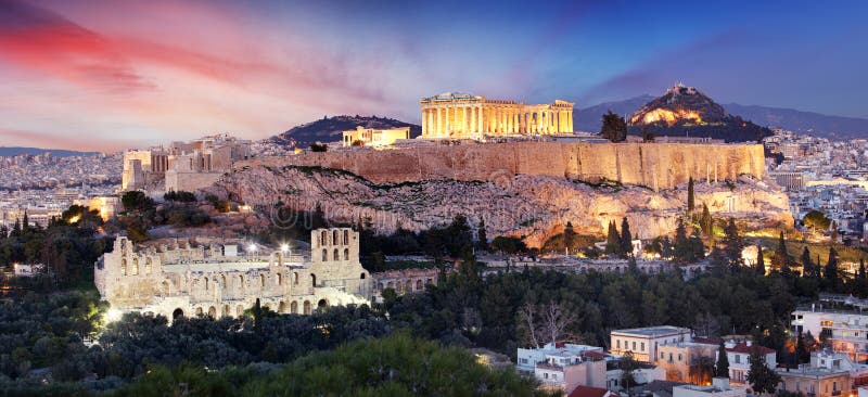 Aten, Grekland, med Parthenon-templet