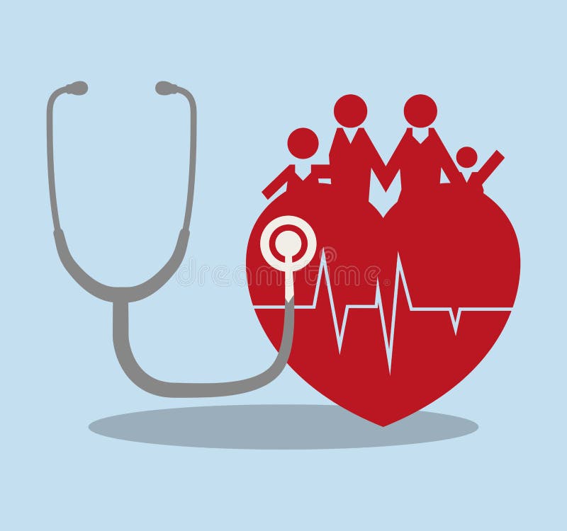 atención sanitaria médica del corazón de la familia libre illustration atención sanitaria médica del corazón de la familia libre illustration