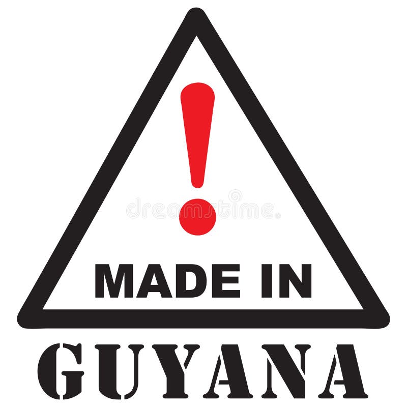 Atenção feita em Guiana ilustração stock Atenção feita em Guiana ilustração stock