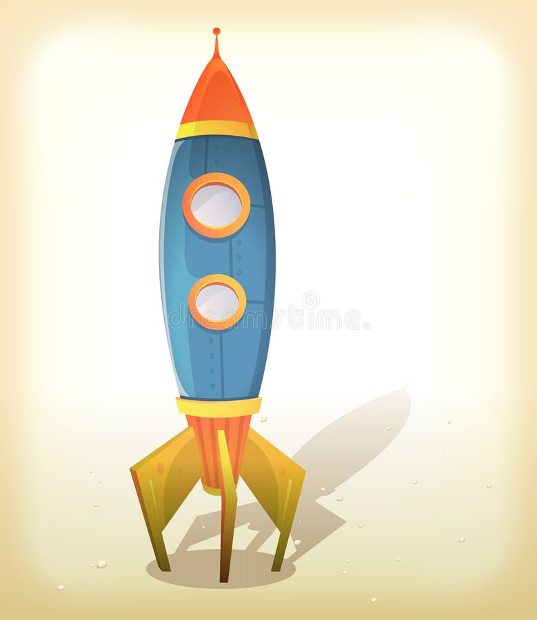 Aterizare spațială retro royalty free illustration