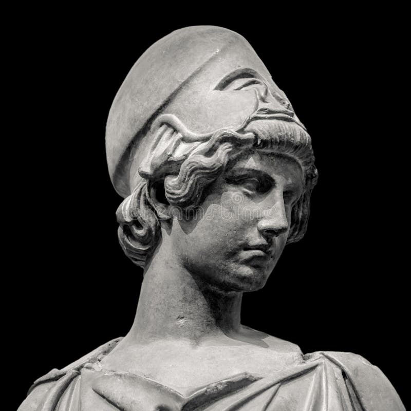 Warrior Goddess Athena Statue Stock Photo - Image of warrior, bird