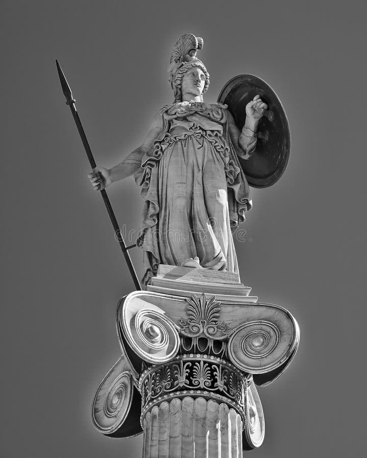 Athena the Ancient Greek Goddess Statue Stock Photo - Image of academy,  godddess: 34765634