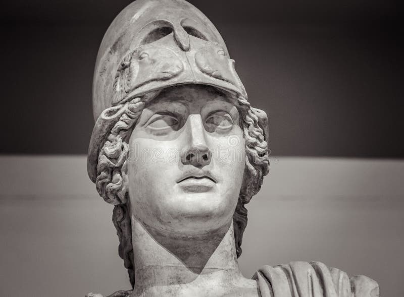 Athena Greek Goddess of Wisdom and Science Stock Photo - Image of