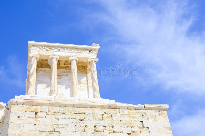 Athena Nike-tempel, Athene, Griekenland stock afbeelding Athena Nike-tempel, Athene, Griekenland stock afbeelding