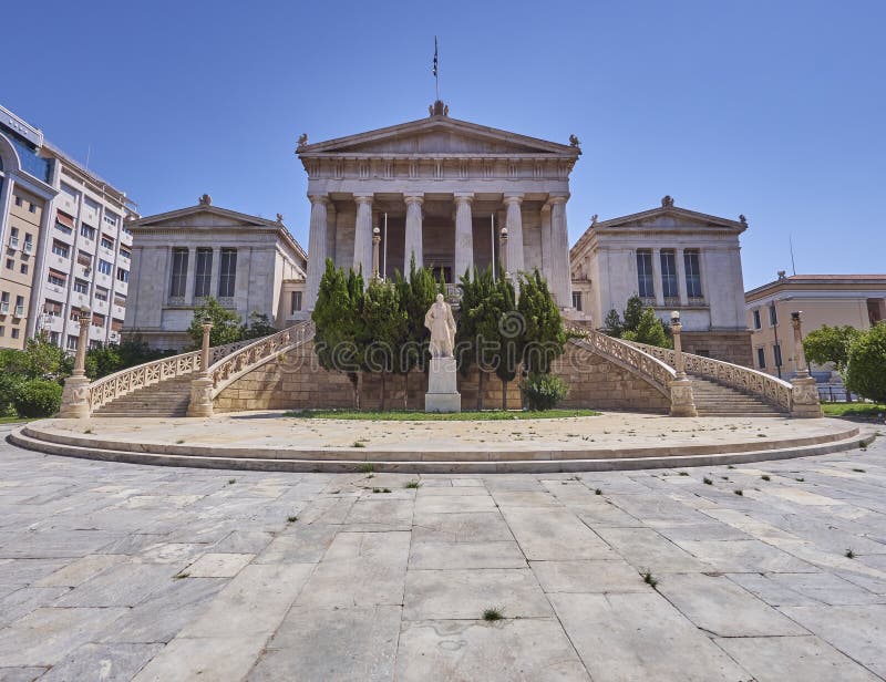Athens Greece, the National Library Stock Photo Image of culture