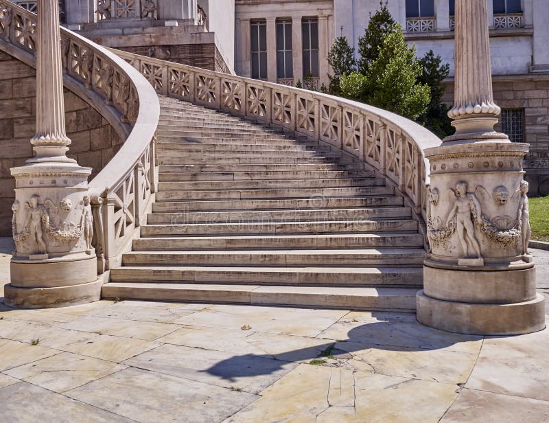 Athens Greece, staircase of the national library