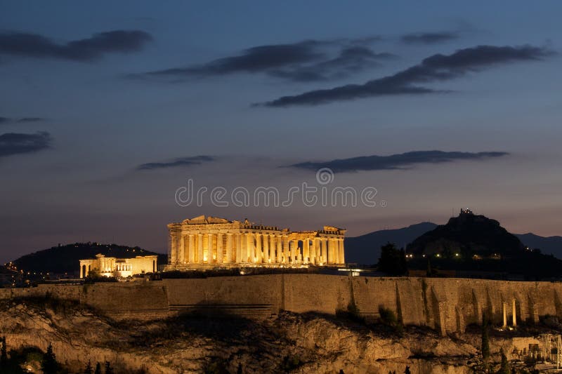 Athens gryningparthenon