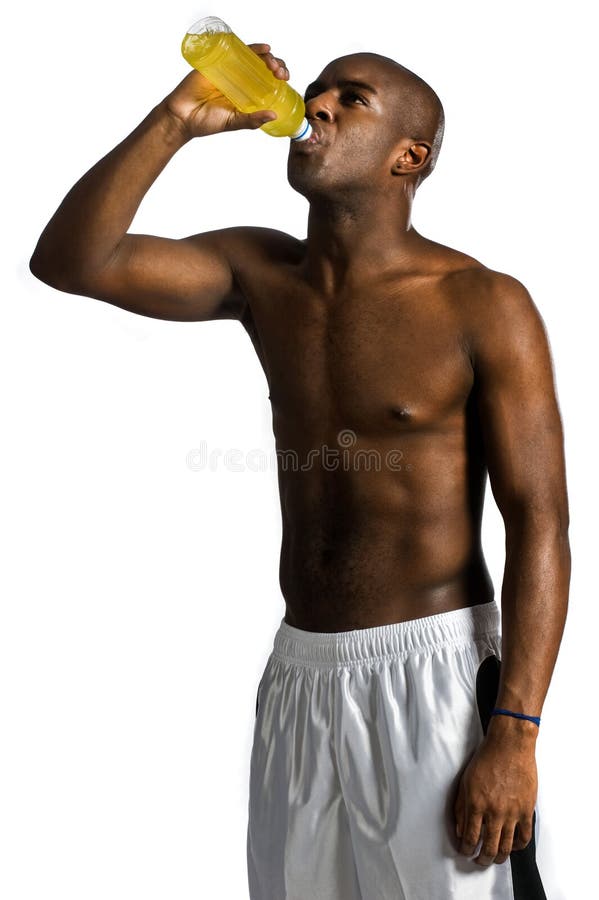 Athlete with Energy Drink stock image. Image of fitness 16074359